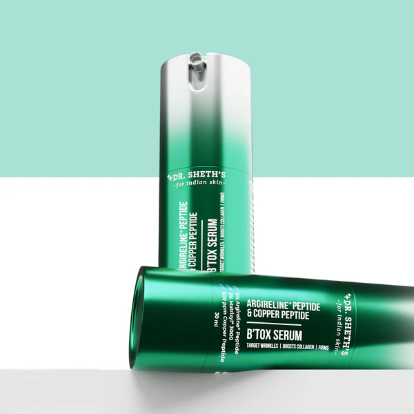 Dr.Sheth's Copper Peptides Serum in green color bottle