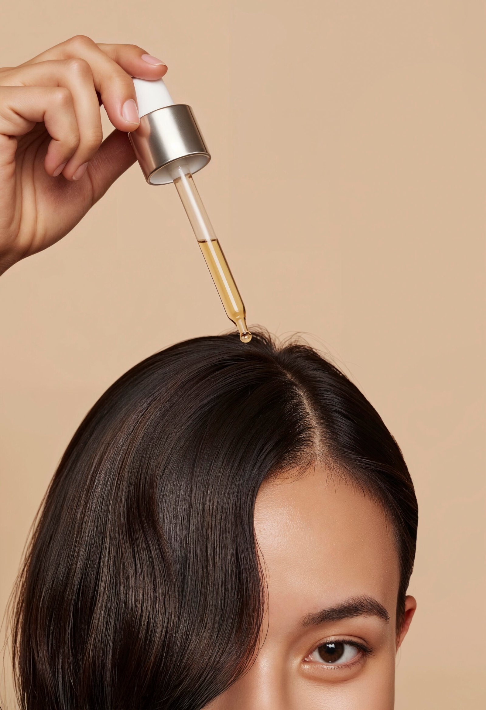 Blog 46 Best Hair oils, Picture of girl applying hair oil